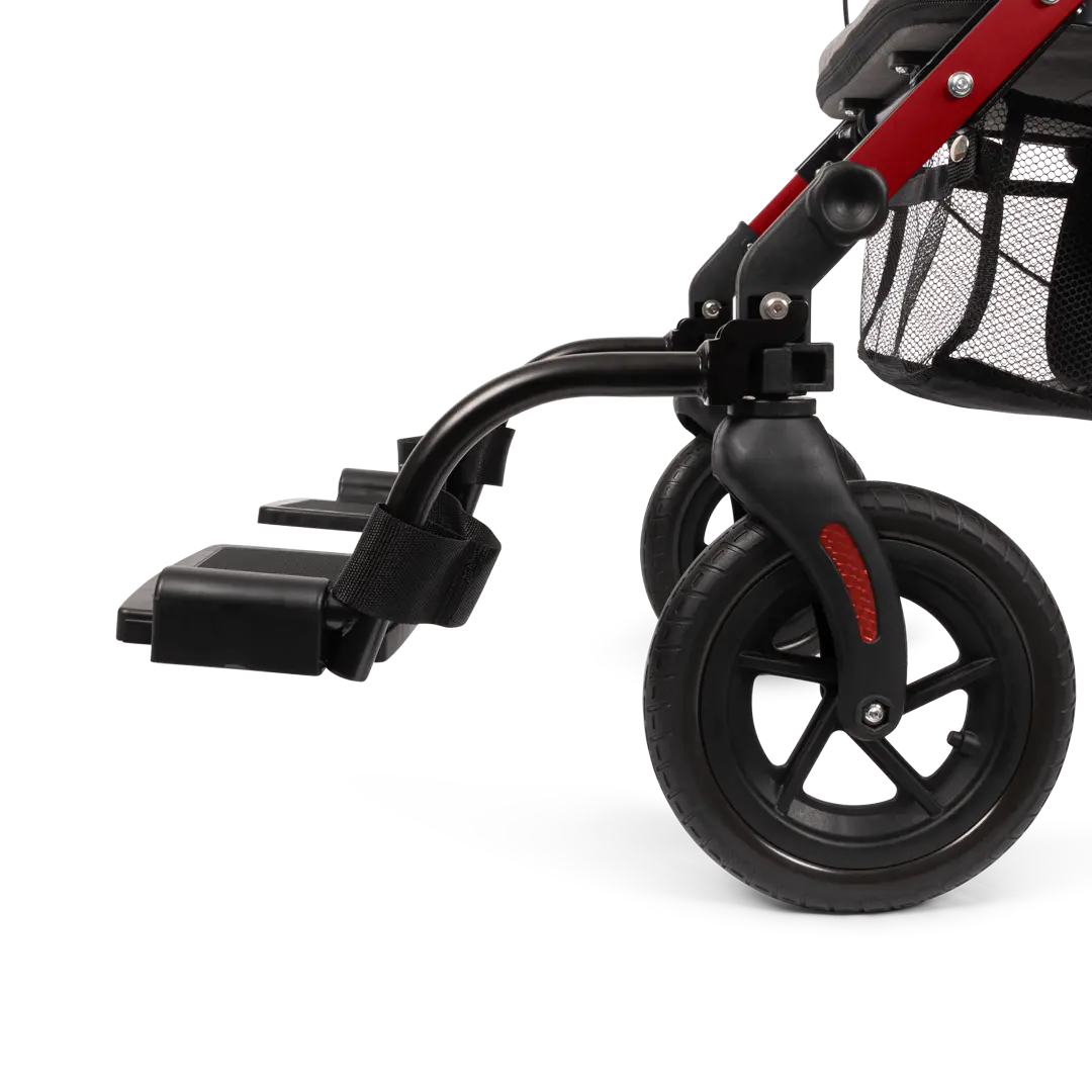 Maestro Rood Rollator Combi - Rollator & rolstoel in één (Rood) | Parvum
